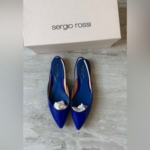 Sergio Rossi Royal Blue Slingback Heels